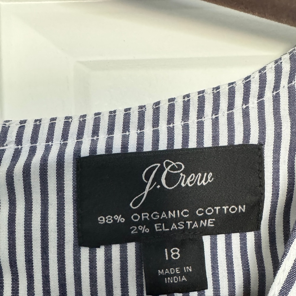 J. Crew Pinstripe Wrap Jumpsuit in Black & White - Picture 7 of 7
